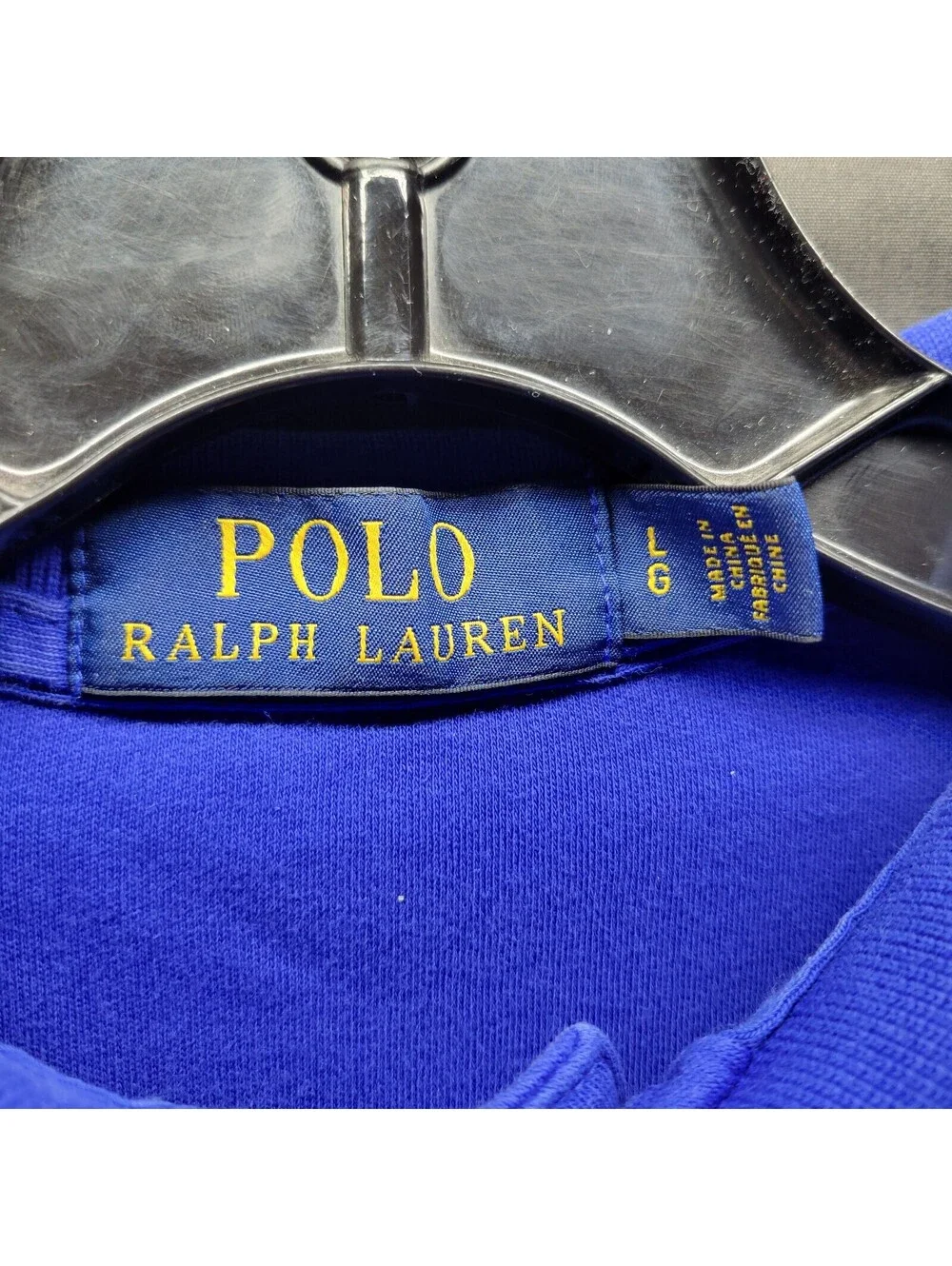 Polo Ralph Lauren Shirt Men’s Sz L Cobalt Blue Polo Comfort Orange Pony